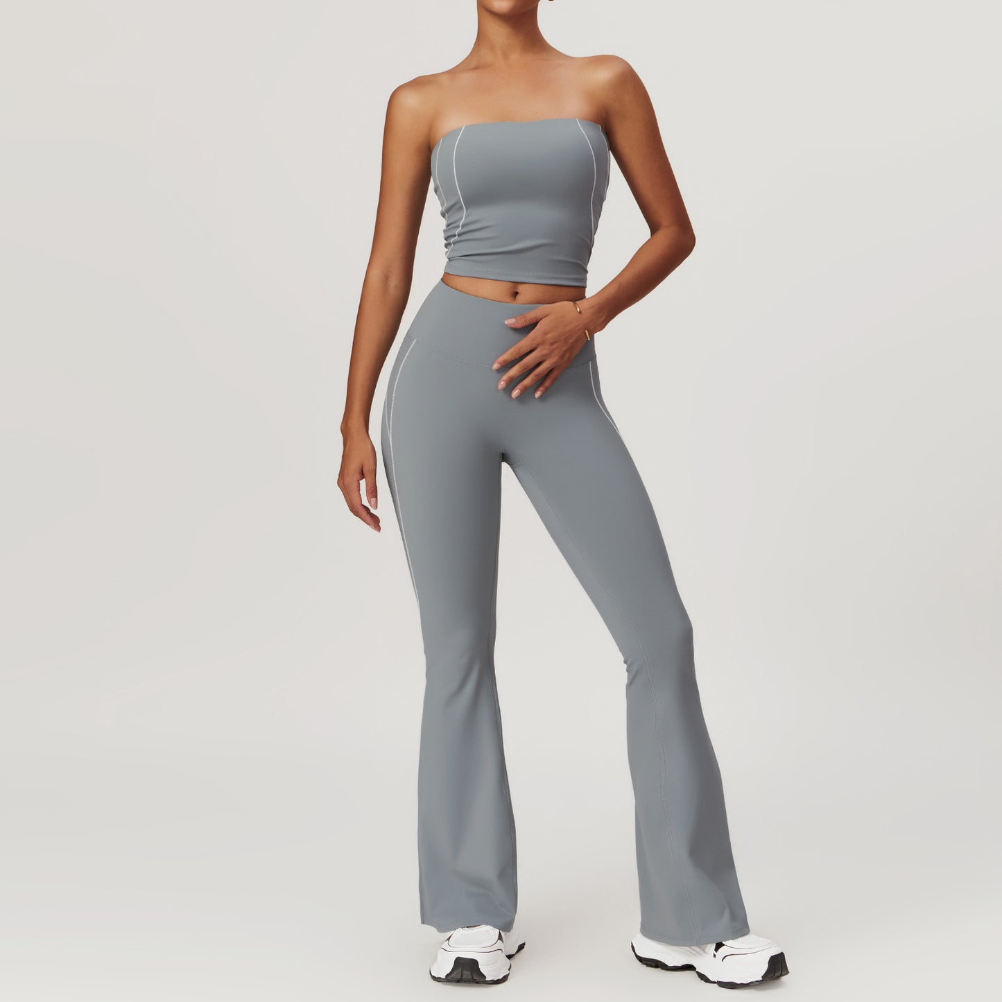 Nude Feel Tight Back Belly Contracting Hip Lifting Sport Suit